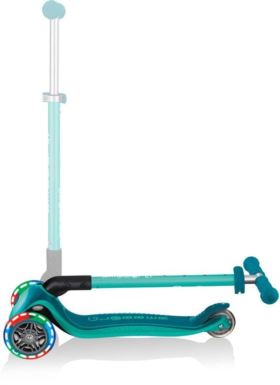 Globber Primo Foldable Plus Lights - hulajnoga 3 kołowa | Emerald Green