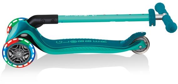 Globber Primo Foldable Plus Lights - hulajnoga 3 kołowa | Emerald Green