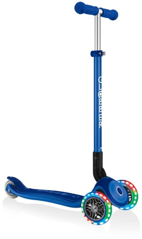 Globber Primo Foldable Plus Lights - hulajnoga 3 kołowa | Navy Blue