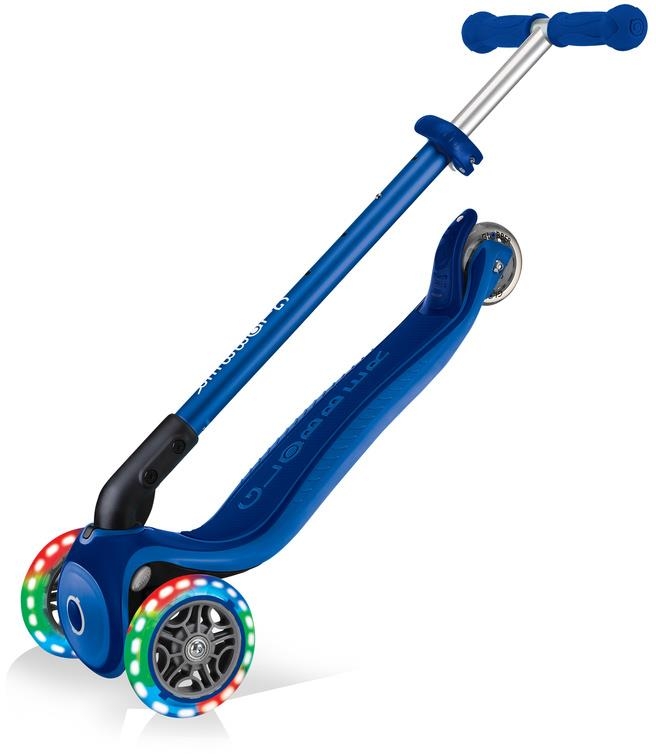 Globber Primo Foldable Plus Lights - hulajnoga 3 kołowa | Navy Blue