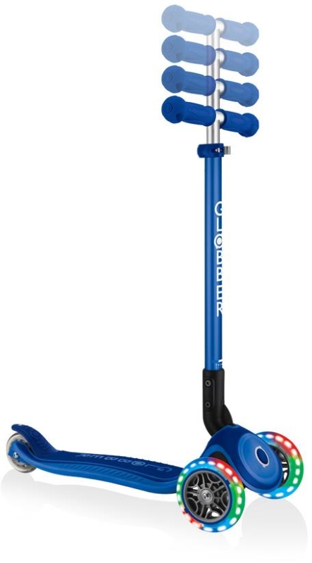 Globber Primo Foldable Plus Lights - hulajnoga 3 kołowa | Navy Blue