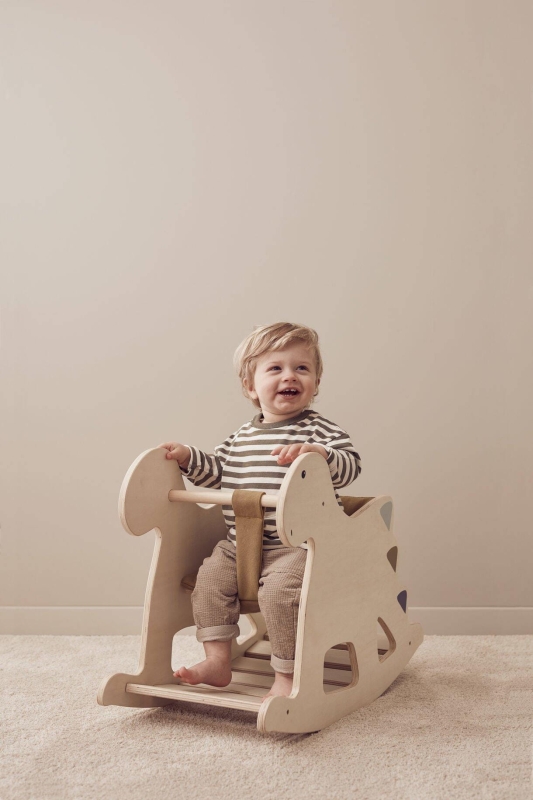 Kid's Concept - Bujaczek na biegunach Dino wood | Multicolor (NEO)