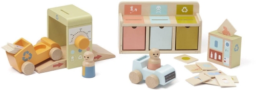 Kid's Concept - Drewniana stacja recyklingu | Multicolor (AIDEN)