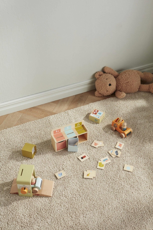 Kid's Concept - Drewniana stacja recyklingu | Multicolor (AIDEN)