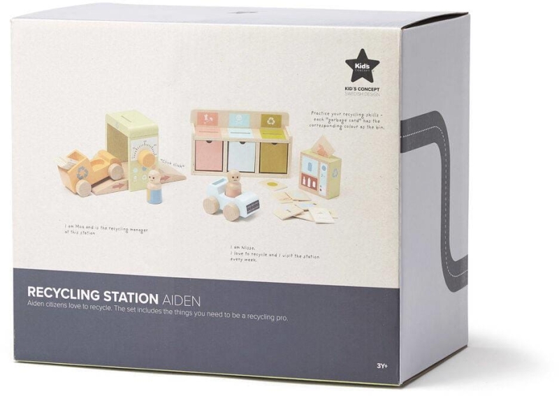 Kid's Concept - Drewniana stacja recyklingu | Multicolor (AIDEN)