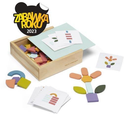 Kid's Concept - Drewniana układanka/puzzle-mozaika | Multicolor (KID'S BASE)