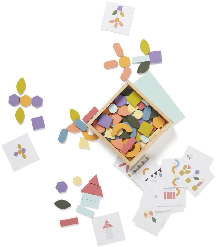 Kid's Concept - Drewniana układanka/puzzle-mozaika | Multicolor (KID'S BASE)