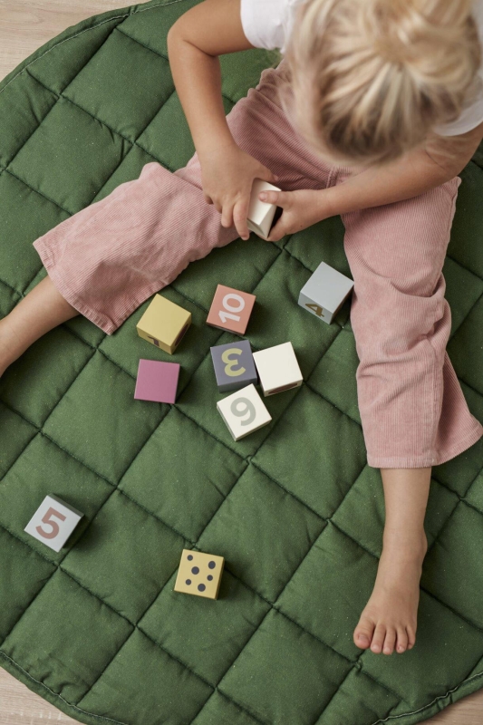 Kid's Concept - Kostki do układania drewniane 1-10 | Multicolor (EDVIN)