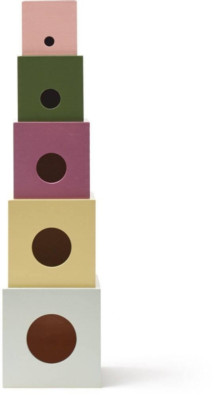 Kid's Concept - Kostki do układania drewniane 5 szt | Multicolor (EDVIN)