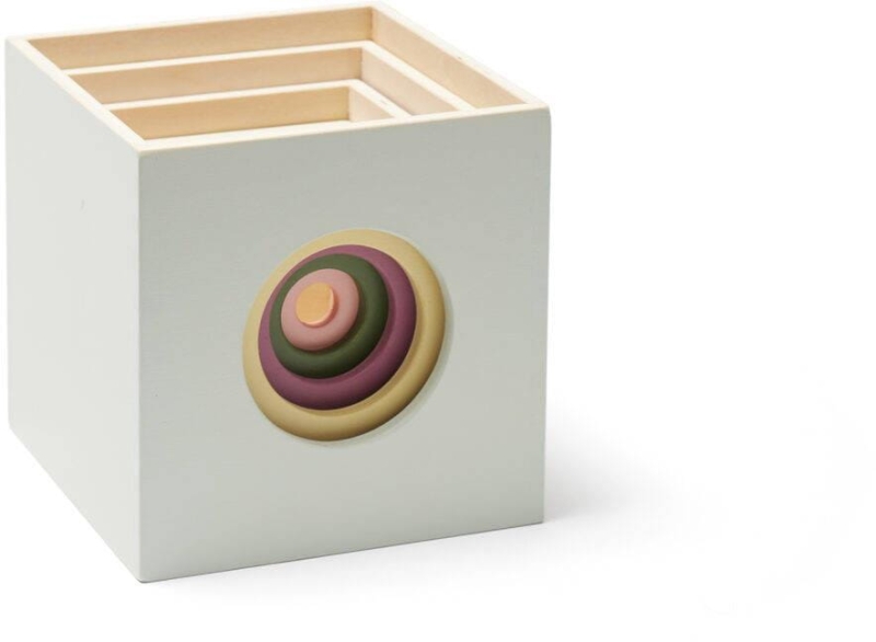 Kid's Concept - Kostki do układania drewniane 5 szt | Multicolor (EDVIN)