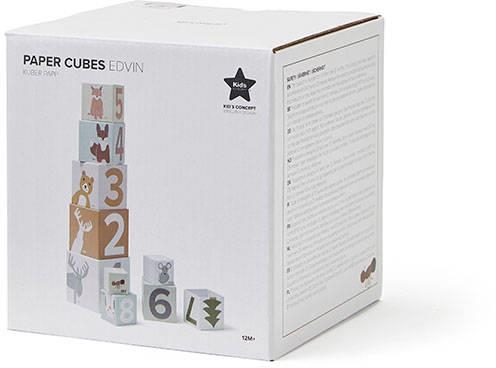Kid's Concept - Kostki do układania papierowe 1-10 | Multicolor (EDVIN)