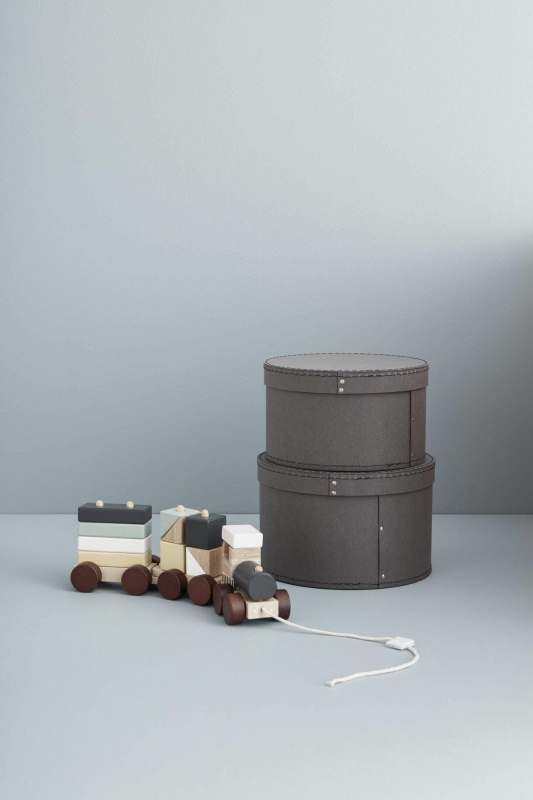 Kid's Concept - Pociąg z klockami do ciągnięcia natural | Multicolor (KID'S BASE)