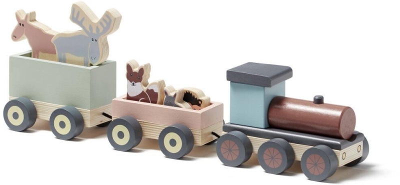 Kid's Concept - Pociąg ze zwierzątkami | Multicolor (EDVIN)