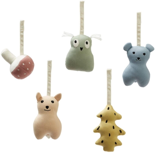 Kid's Concept - Zabawki do maty edukacyjnej Woodland 5szt | Multicolor (EDVIN)