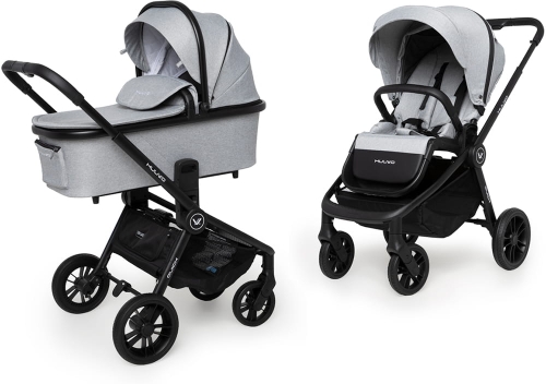 Muuvo Quick - wielofunkcyjny wózek dziecięcy, zestaw 2w1 | Rocky Grey