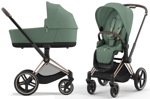 Cybex Priam 4.0 - wózek wielofunkcyjny, zestaw 2w1 z opcją 3w1 |  Leaf Green
