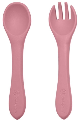 Petite&Mars Take&Match - sztućce z silikonu spożywczego | Dusty Rose