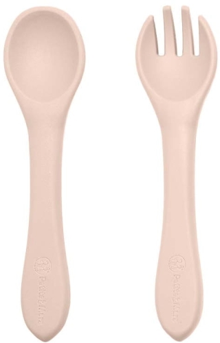 Petite&Mars Take&Match - sztućce z silikonu spożywczego | Desert Sand