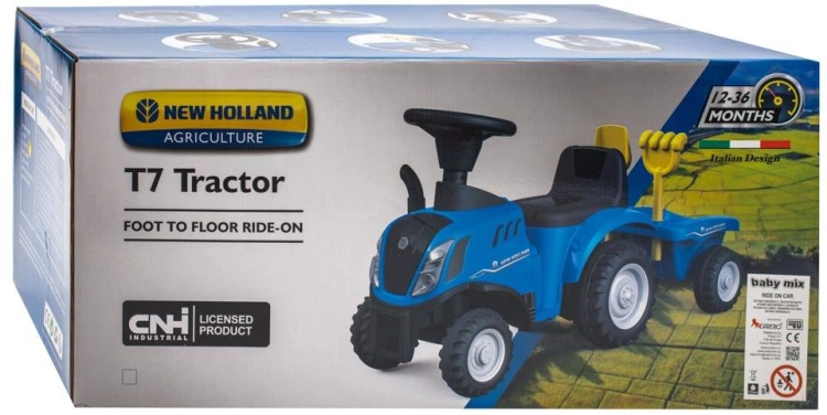 Baby Mix New Holland - traktor z przyczepą | Blue