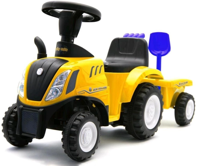 Baby Mix New Holland - traktor z przyczepą | Żółty