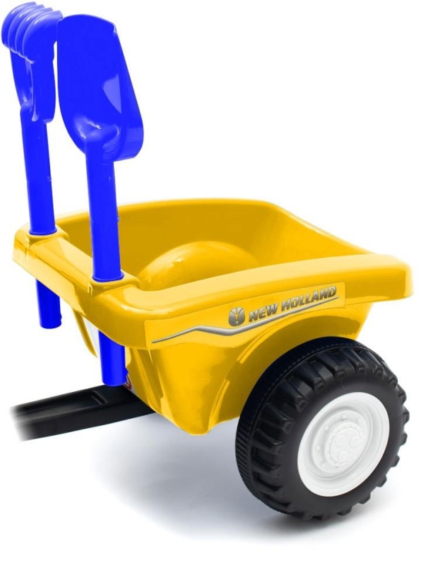 Baby Mix New Holland - traktor z przyczepą | Żółty