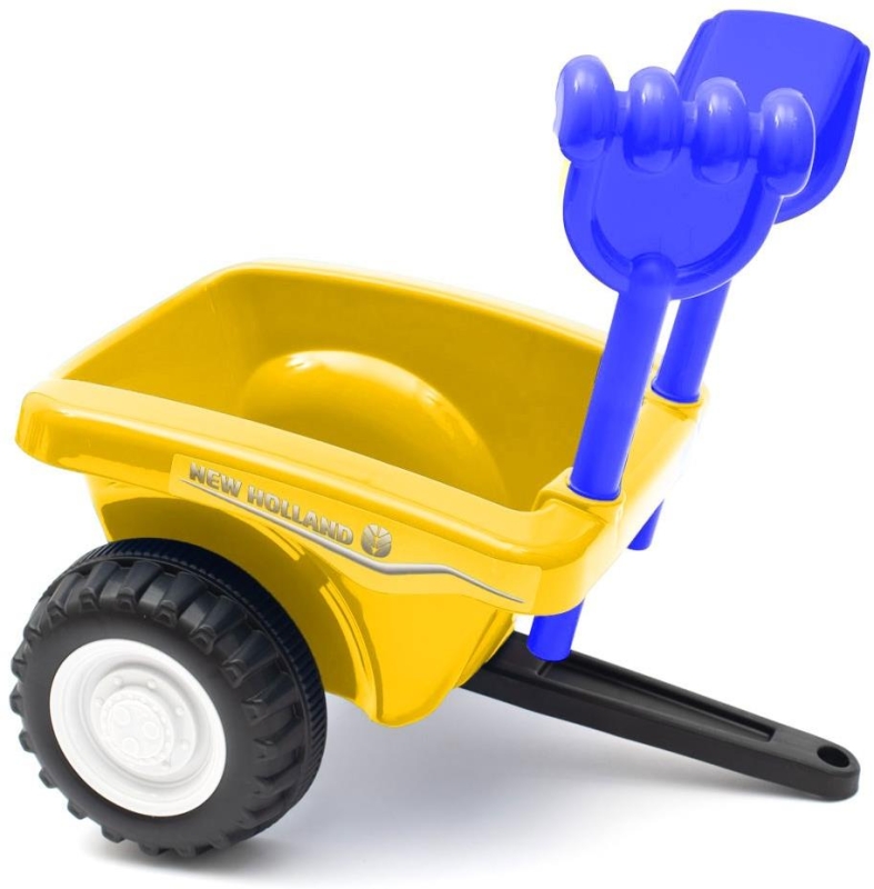 Baby Mix New Holland - traktor z przyczepą | Żółty
