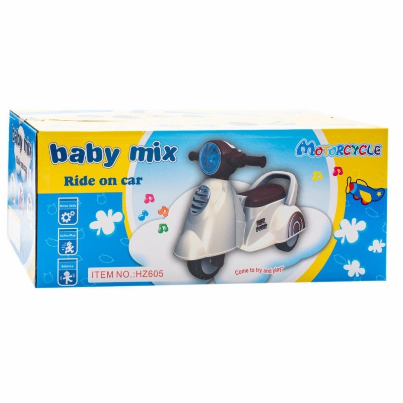 Baby Mix Scooter - jeździk z dźwiękiem | White