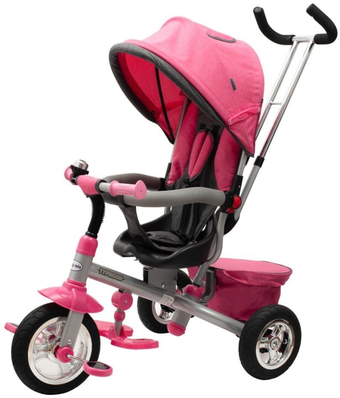 Baby Mix Typhoon 360 - obrotowy rowerek trójkołowy | Pink