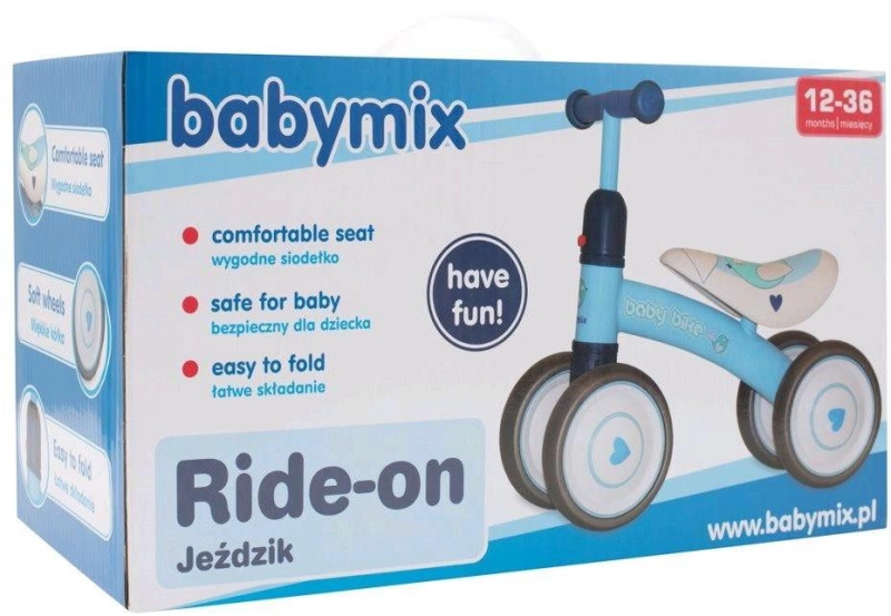 Baby Mix Baby Bike - jeździk czerokołowy | Fruit Pink