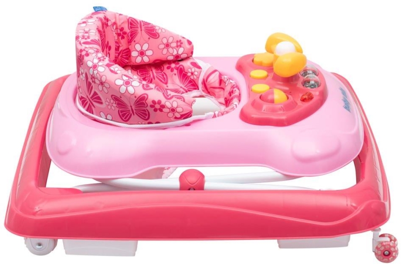 Baby Mix - chodzik z kierownicą | Dark Pink