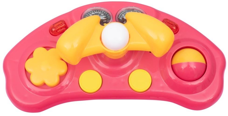 Baby Mix - chodzik z kierownicą | Dark Pink