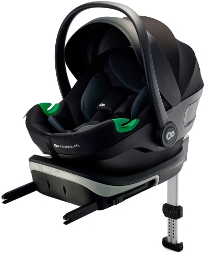 Kinderkraft i-Care i-Size - fotelik samochodowy 40-87 cm, ~0-13 kg, zestaw z bazą Isofix | Graphite Black