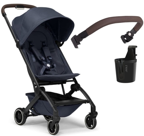 Joolz Aer + - unikalny wózek spacerowy, w zestawie pałąk i uchwyt na kubek | Navy Blue