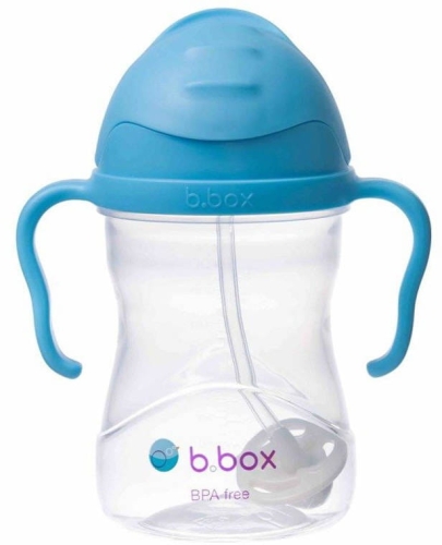 b.box - bidon ze słomką  i obciążnikiem 240 ml | Borówkowy