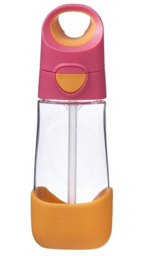 b.box - butelka tritanowa ze słomką 450 ml | Strawberry Shake