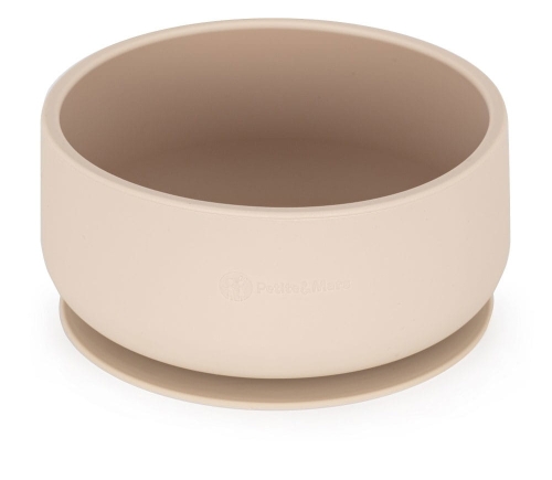 Petite&Mars Take&Match - dwukolorowa miseczka z przyssawką,  450 ml | Desert Sand
