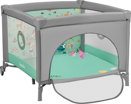 Lionelo Mille - kojec niemowlęcy | Grey Green