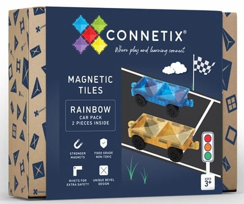 Connetix Rainbow Car Pack - klocki magnetyczne | 2 elementy