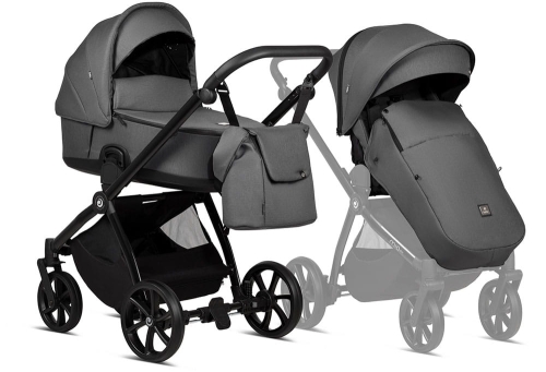 Tutis Mio Plus Thermo - wielofunkcyjny wózek dziecięcy, zestaw 2w1 z opcją 3w1 | 241 Graphite