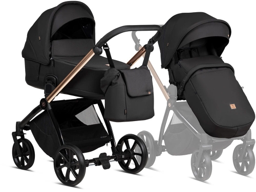 Tutis Mio Plus Thermo - wielofunkcyjny wózek dziecięcy, zestaw 2w1 z opcją 3w1 | 292 Rosegold