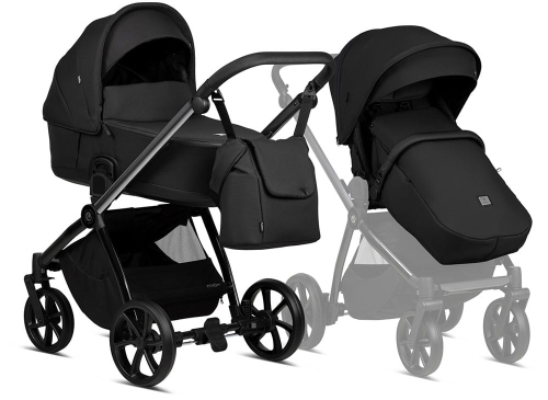 Tutis Mio Plus Thermo - wielofunkcyjny wózek dziecięcy, zestaw 2w1 z opcją 3w1 | 060 Obsidian
