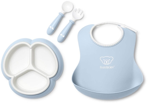 BabyBjorn Mealtime - zestaw do karmienia | Powder Blue