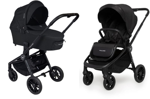 Muuvo Quick - funkcjonalny wózek dziecięcy, zestaw 2w1 | Black Raven