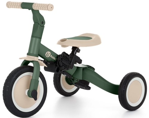 Petite&Mars Turbo - wielofunkcyjny rowerek trójkołowy 5w1 | Misty Green