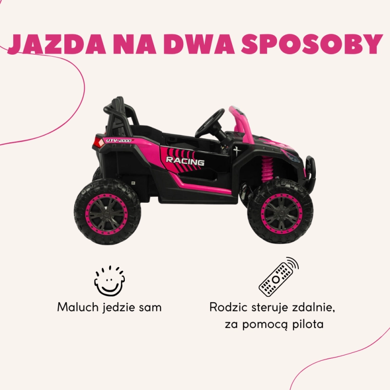 Dwa sposoby jazdy w pojeździe Toyz Axel