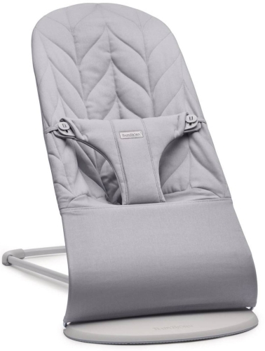 BabyBjorn Bliss - leżaczek dziecięcy | Woven Petal Quilt Light Grey