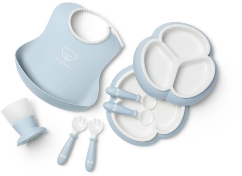 BabyBjorn Dinnerware - zestaw do karmienia 8 elementów | Powder Blue