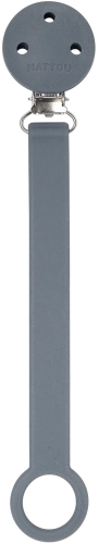 Nattou - silikonowa zawieszka do smoczka | Dark Grey