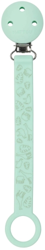 Nattou - silikonowa zawieszka do smoczka | Mint Green Pattern