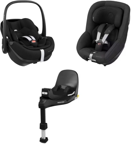 Zestaw Maxi-Cosi Pebble 360 PRO 2 + Pearl + Baza | Black